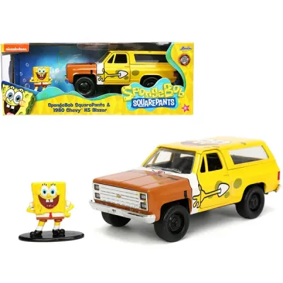 Jada Toys 31798 - 1980 Chevrolet K5 Blazer with SpongeBob SquarePants Diecast 
