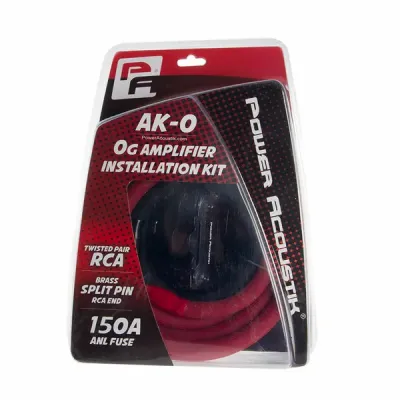 POWER ACOUSTIK AK0P - Power Acoustik 0 Gauge Amplifier Installation Kit with Fuse
