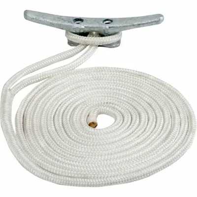 SeaDog 302112015WH-1 - Sea-Dog 12 x 15 Double Braided Nylon Dock Line - White