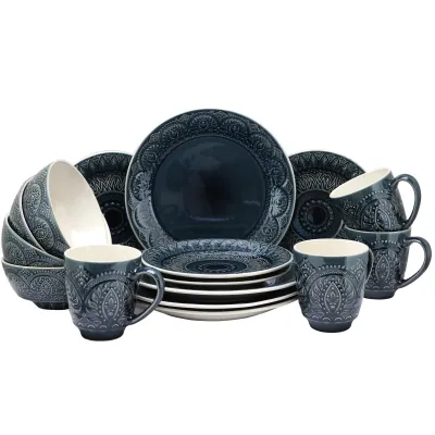 ELAMA BFS-1003G - Elama Petra 16 Piece Stoneware Dinnerware Set