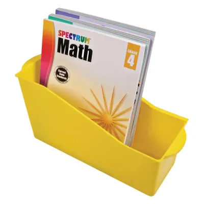 DEFLECTO DEF 39508YEL - Deflecto Antimicrobial Kids Book Bin - 7.4 Height x 14.2 Wid