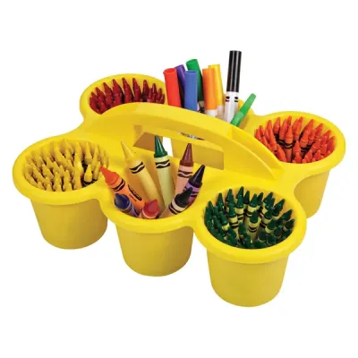 DEFLECTO DEF 39509YEL - Deflecto Antimicrobial Kids 6 Cup Caddy - 6 Compartment(s) -