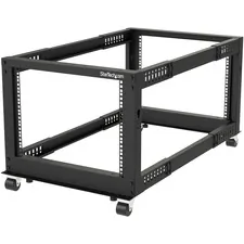 STARTECH 4POSTRACK8U - 8U 19 Open Frame Server Rack - Compact, 4 Post, Adjustable D