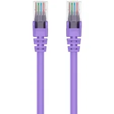 Belkin A3L980-15-PUR-S - Belkin RJ45 Category 6 Snagless Patch Cable - 15 ft Category