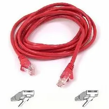 Belkin A3L791-02-RED-S - Belkin RJ45 CAT-5e Patch Cable, Snagless Molded Red 02 - 2 f