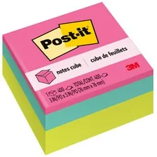 3M MMM 2027BRT - Post-it Super Sticky Notes Cubes - 3 x 3 - Square - 400 Shee