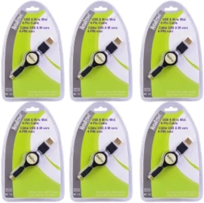 RetailPlus RetailPlus - USB A (M) to 4-pin USB Mini-B Cable - Retail Hanging