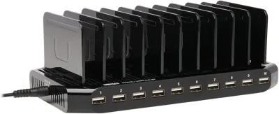Tripp Lite U280010ST - Tripp Lite 10-Port USB Charging Station Hub w Adjustable Sto