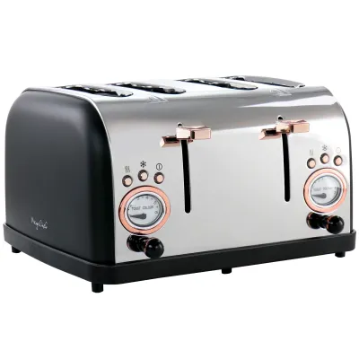MegaChef MG-TS-3500B - MegaChef 4 Slice Wide Slot Toaster with Variable Browning in