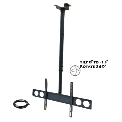 MegaMounts CMC-348-BNDL - MegaMounts Heavy Duty Tilting Ceiling Televeision Mount for 