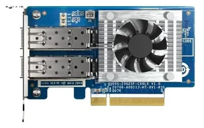 QNAP QXG-25G2SF-CX6 - QNAP AC QXG-25G2SF-CX6 Dual-port SFP28 25GbE network expansi