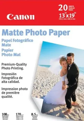 CANON 7981A011 - MATTE PHOTO PAPER 13 X 19 IN - 20 SHEETS - FOR PRO9500, PRO9