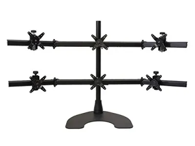 HAT DESIGN WORKS 100-D28-B33 - TAA Compliant HEX Monitor Desk Stand - Ergonomic Design