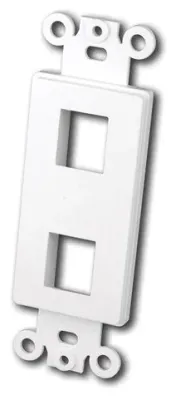 Vanco International 0002-0412 - Vanco Decora Keystone Wall Plate - 2 Ports, White