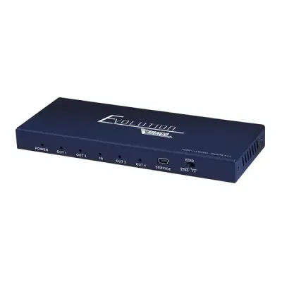 DEVOLUTIONS 0002-1217 - 4K HDMI Splitter 1x4 with HDR and HDCP 2.2 Support