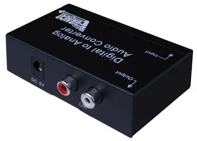 Vanco International 0002-0269 - Digital to Analog Audio Converter with Switchable Inputs