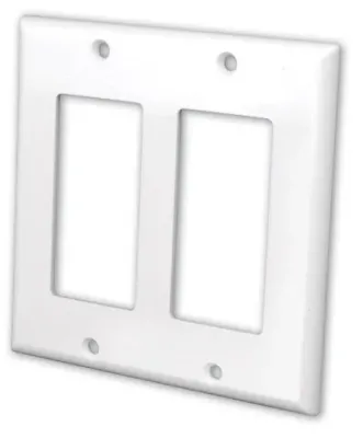Vanco International 0002-0480 - Vanco Dual Decora Face Plate - White Finish
