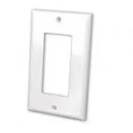 Vanco International 0002-0479 - Decora Single Gang Face Plate - White Finish