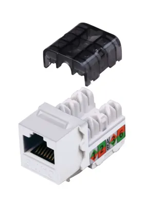 Vanco International 0002-0442 - Vanco CAT6 90 Degree Keystone Jack - White