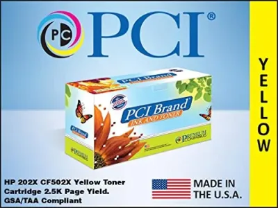 PCI CF502X-PCI - PCI BRAND ECO-REMAN HP 202X CF502X XL YELLOW TONER CARTRIDGE