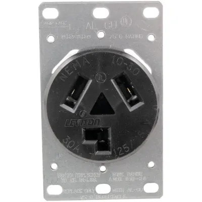 NO LOGO PAC5207 - No Logo 5207 Single-Flush Dryer Receptacle (3 wire)