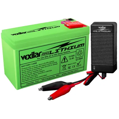 Vexilar V-220L - Vexilar MAX 12V 12AH Lithium Battery with Rapid Charger