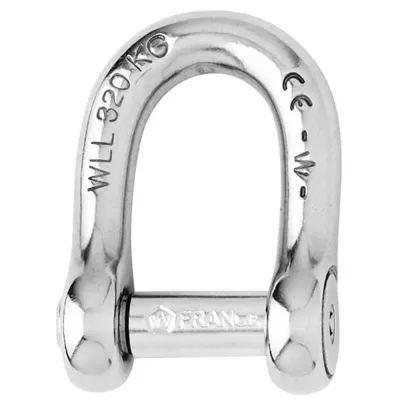 Wichard Marine 01303 - Wichard Self-Locking Allen Head Pin D Shackle - 6mm Diameter