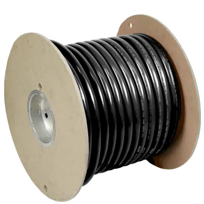 Pacer Group WUL1/0BK-100 - Pacer 10 AWG Marine Battery Cable - 100 Feet