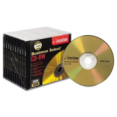 IMATION 5112216559 - Imation Gold CD-RW Discs, 10-Pack, 700MB, 4x Speed