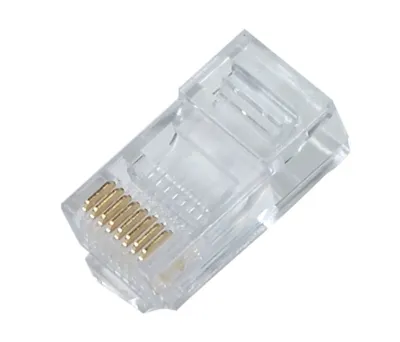 Dynacom DY-400PR-66SO - 6C6P Solid Round Plug Connectors - 100 Pack