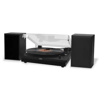 JENSEN JEN-JTA-315 - 3 Speed Stereo Turntable and Speakers BT