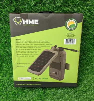 ALCOHAWK HMESOLP - HME 1000mAh Solar Power Panel with 10ft Cable