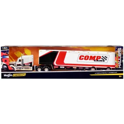 Maisto 12418-COM - International LoneStar Enclosed Car Transporter Comp Cams Wh