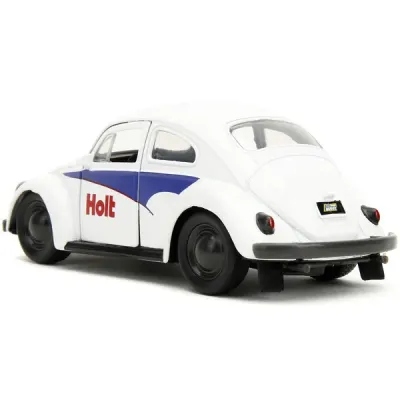 Jada Toys 34237 - 1959 Volkswagen Beetle Holt White with Blue Graphics and Box