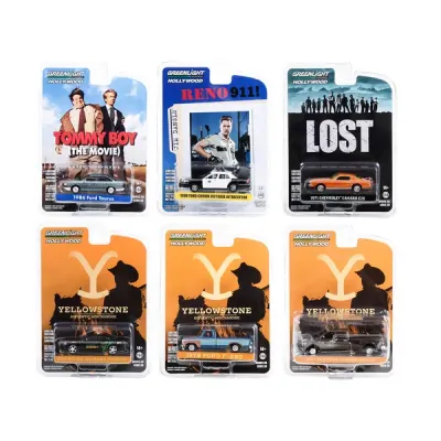 Greenlight 44980SET - 1998 Ford Crown Victoria Police Interceptor Black and White 