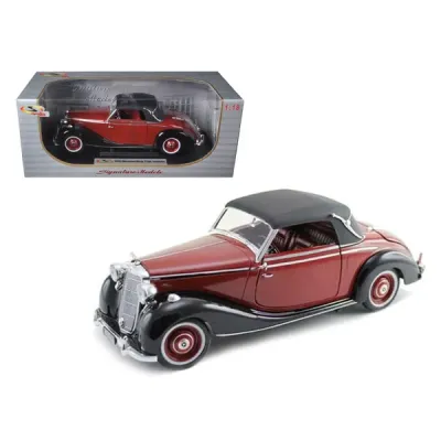 Signature Models 18123bur - 1950 Mercedes Benz 170S Cabriolet Burgundy and Black 118 Die