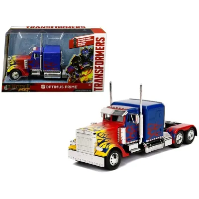 Jada Toys 30446 - Optimus Prime Truck with Robot on Chassis from Transformers 
