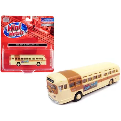 Classic Metal Works CMW32319 - GMC PD-4103 Transit Bus 948 Beige MTA Miami 187 (HO) Scale M