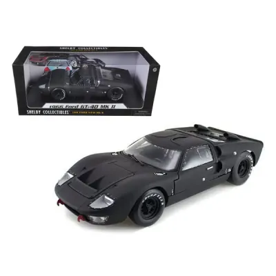 Shelby Collectibles SC412M/BK - 1966 Ford GT-40 GT40 MK 2 Matt Black 118 Diecast Car Model b