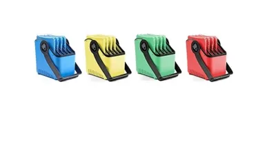 LOCK N CHARGE TECHNOLOGIES LNC7056 - SET OF FOUR , LARGE , 5-SLOT BASKETS BY LOCKNCHARGE . THESE 