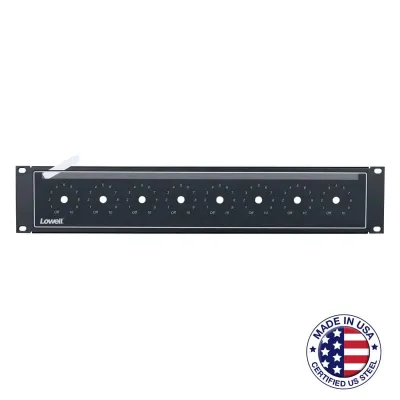 LOWELL MANUFACTURING 0181-0799 - Rack Panel for Volume Controls-2U, Blk