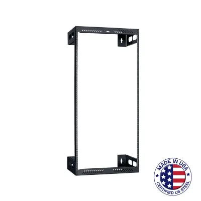 LOWELL MANUFACTURING 0181-1417 - Lowell 22U Rack-Wall Mount, 12 Deep, Black Finish