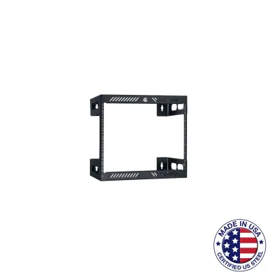 LOWELL MANUFACTURING 0181-1422 - Rack-Wall Mount-8U, 12in Deep, Blk