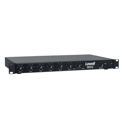 LOWELL MANUFACTURING 0181-0902 - 7-Channel Rackmount Mixer Pre-amplifier with AUX Inputs