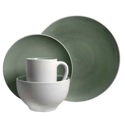 Gibson 111099.16 - Gibson Elite Serenity 16-Piece Dinnerware Set, Grey