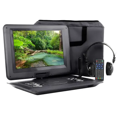 Trexonic TR-D141BLK_RB - Trexonic 14.1 Inch Portable TV+DVD Player with Swivel TFT-LC