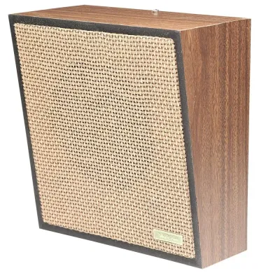 VALCOM V-1022C - 1Watt Wall Speaker with Built-in Amplifier - Light Brown