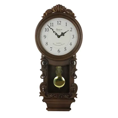 BEDFORD BED-9002C - Classic Chestnut Chiming Pendulum Wall Clock