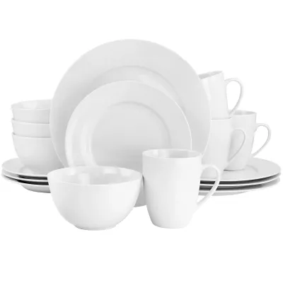Gibson 127257.16 - Gibson Home Classic Pearl 16 Piece Fine Ceramic Dinnerware S