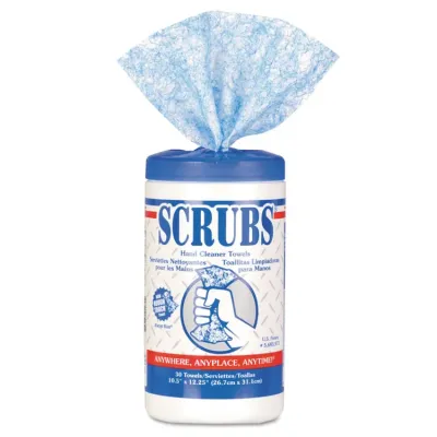 ITW PRO BRANDS DIX 08020 - SCRUBS In-A-Bucket Hand Cleaner Towels - 12 x 10 - Blue - Ab
